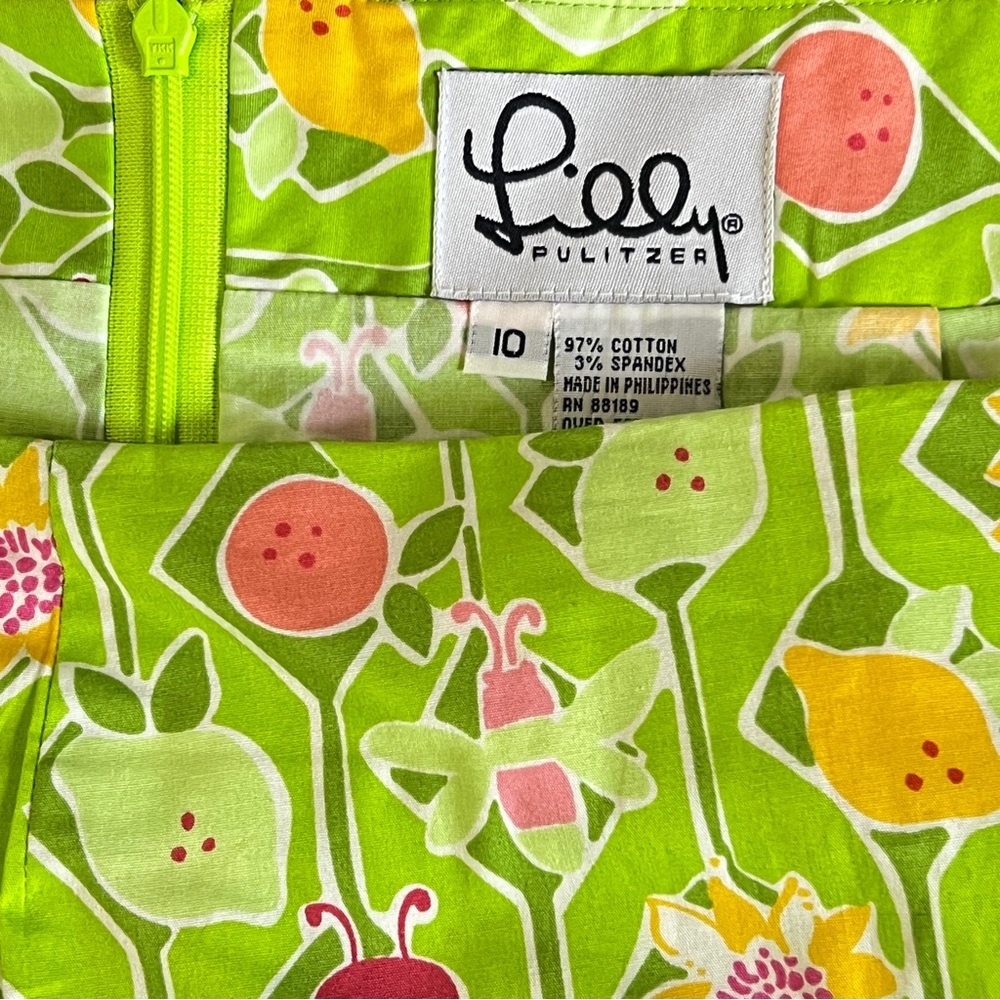 Vintage Lilly Pulitzer A-Maz-Ing Lenore Skort Bardot Greene Lady Bug 10